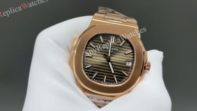 Patek Philippe Nautilus 324  Automatic Movement Gold Steel Strap Brown 40*8.3mm Watch